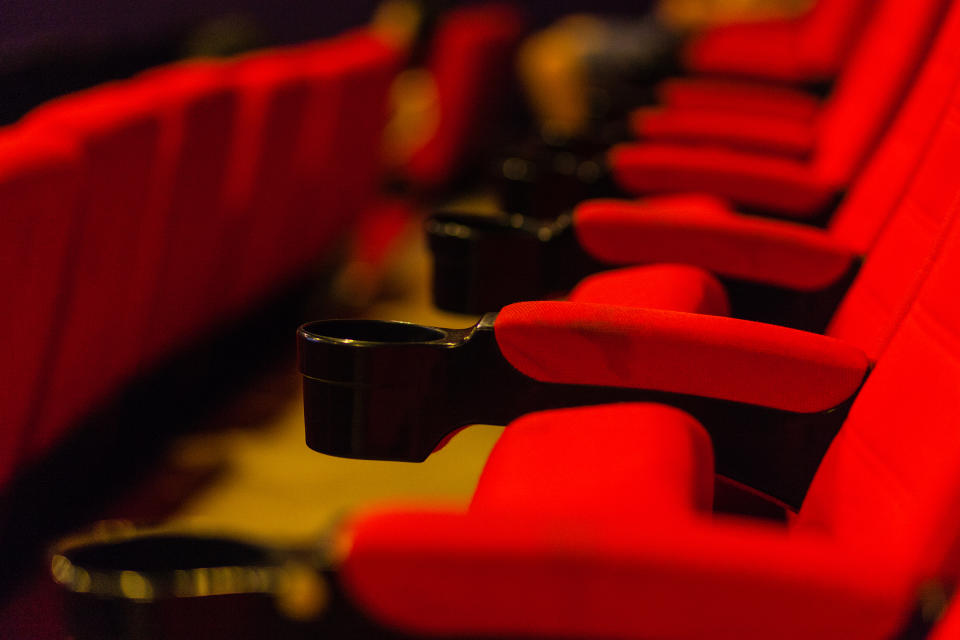 Close-Up Of Empty Seats In Movie Theater