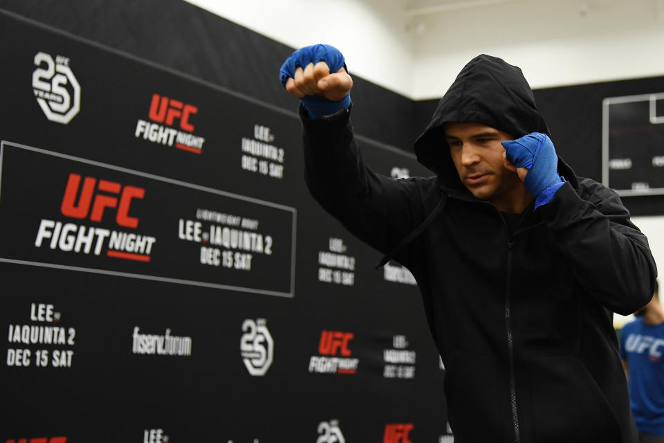 Al Iaquinta participates in open workouts on Dec. 12, 2018 in Milwaukee, Wisconsin ahead of the final UFC Fight Night on Fox. (Stacy Revere/Zuffa LLC/Zuffa LLC)