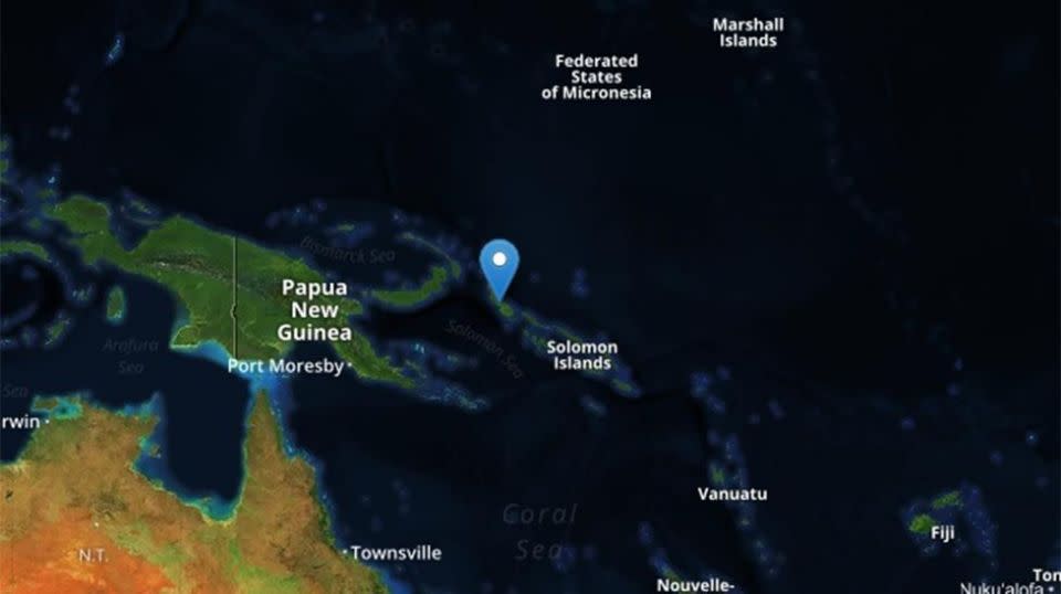 A 7.9 magnitude earthquake has struck between the Solomon Islands and Papua New Guinea.