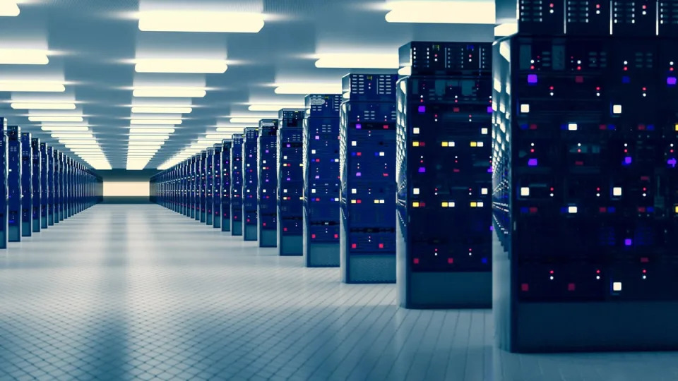 A large data center. 
