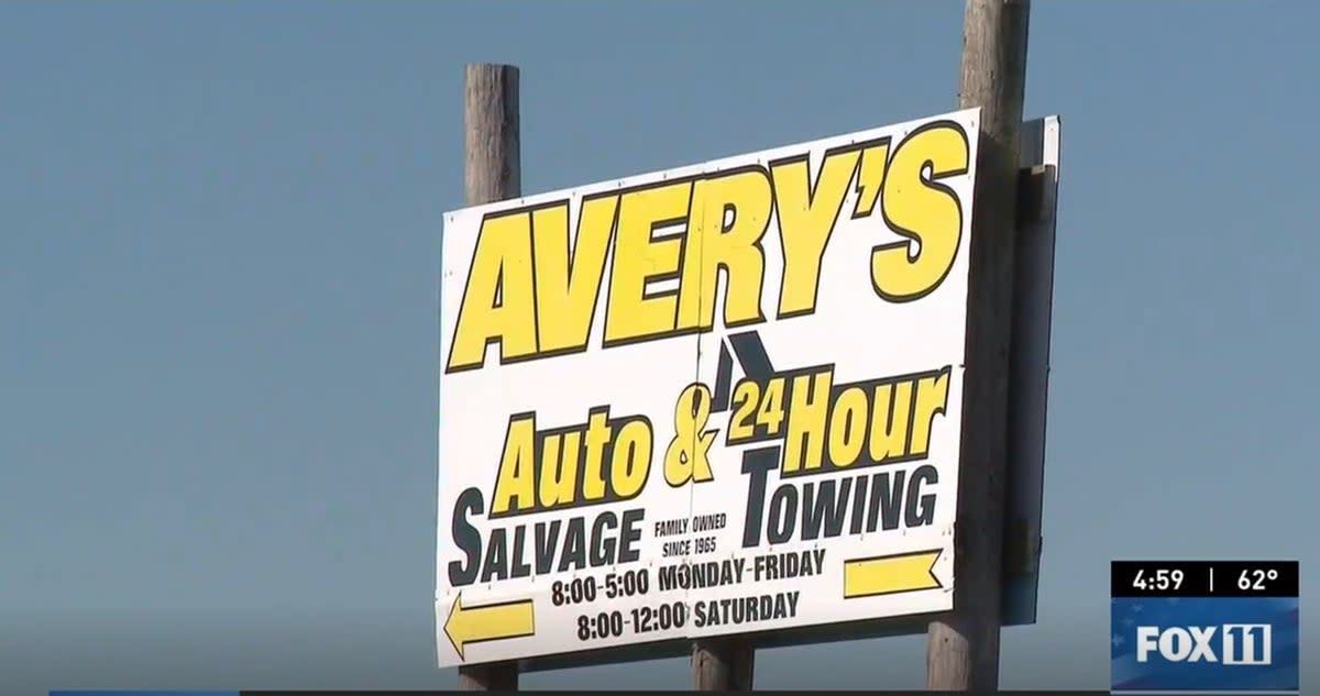 Volunteers searched for Elijah Vue at the Avery family’s salvage yard near Two Rivers, Wisconsin (Fox 11 News)