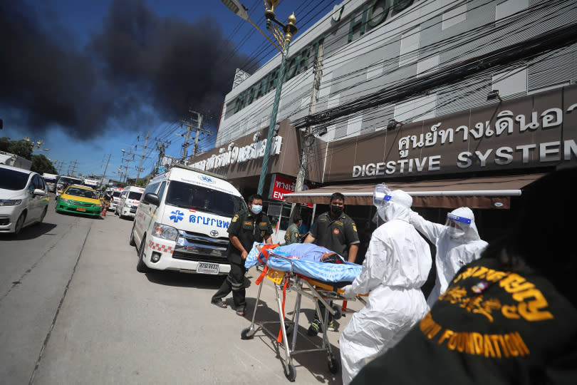 泰國曼谷郊區一處工廠發生爆炸。（圖／達志／美聯社）