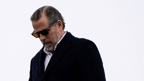 PHOTO: Hunter Biden disembarks from Air Force One at Hancock Field Air National Guard Base in Syracuse, New York, Feb. 4, 2023. (Elizabeth Frantz/Reuters, FILE)