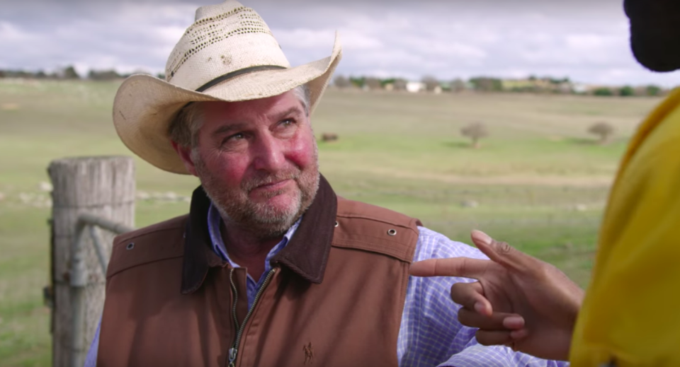 Aussie farmer George was given a makeover from Jonathan, Tan and Karamo. Source: Netflix