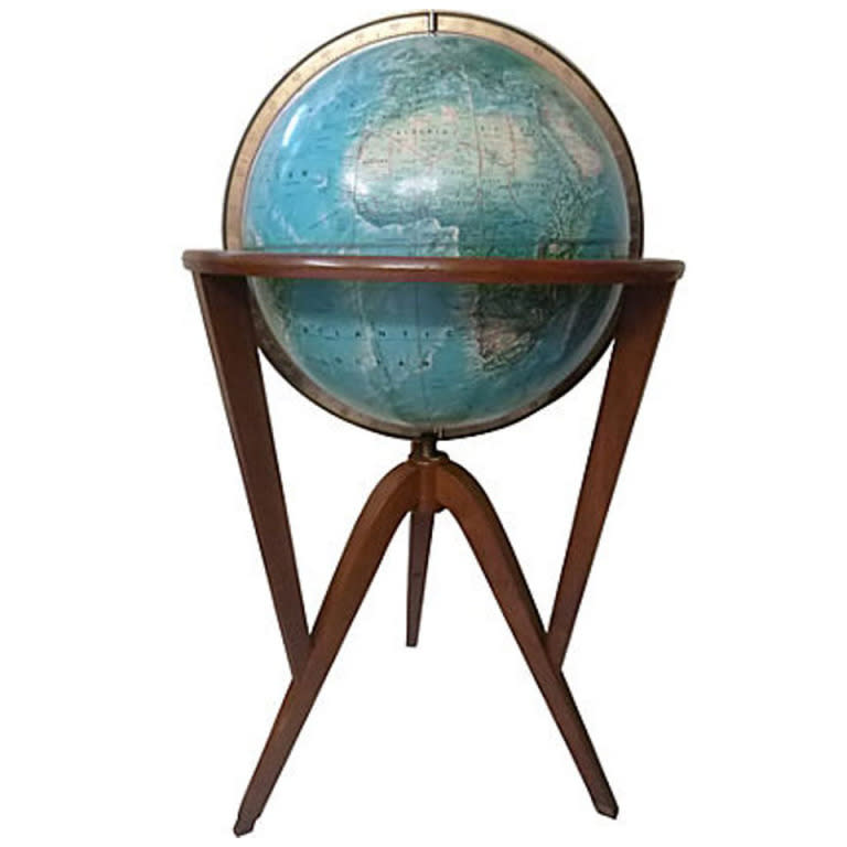 Edward Wormley globe for Rand McNally