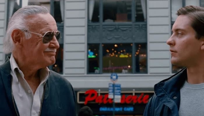Stan Lee and Tobey Maguire