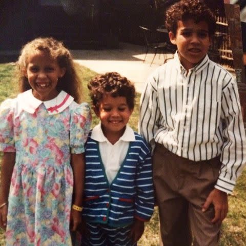 <p>Pete Wentz Instagram</p> Pete Wentz with his sister Hilary and brother Andrew.