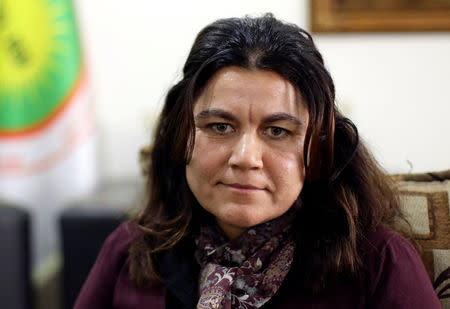 Fawza Youssef, a senior Syrian Kurdish politician is pictured at her office in Qamishli, Syria January 15, 2018. REUTERS/Rodi Said