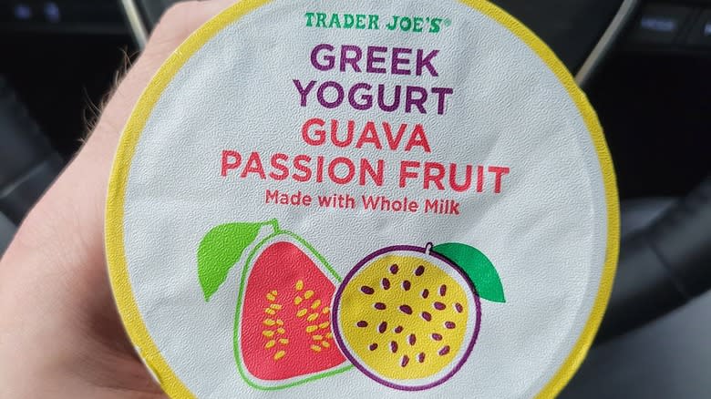 Cup of Trader Joe's Greek yogurt
