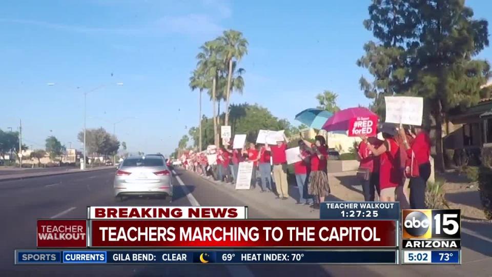 Arizona teachers are expected to walk out of their classrooms on Thursday in an effort to secure more funding and support for districts across our state. Teachers in the #RedforEd movement have in recent weeks been wearing red, conducting "walk-ins", and protesting on Valley streets ahead of the planned walkout.