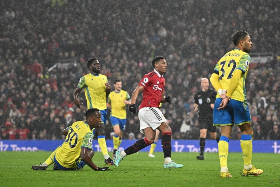 Martial netted United’s second goal of the evening (AFP via Getty Images)