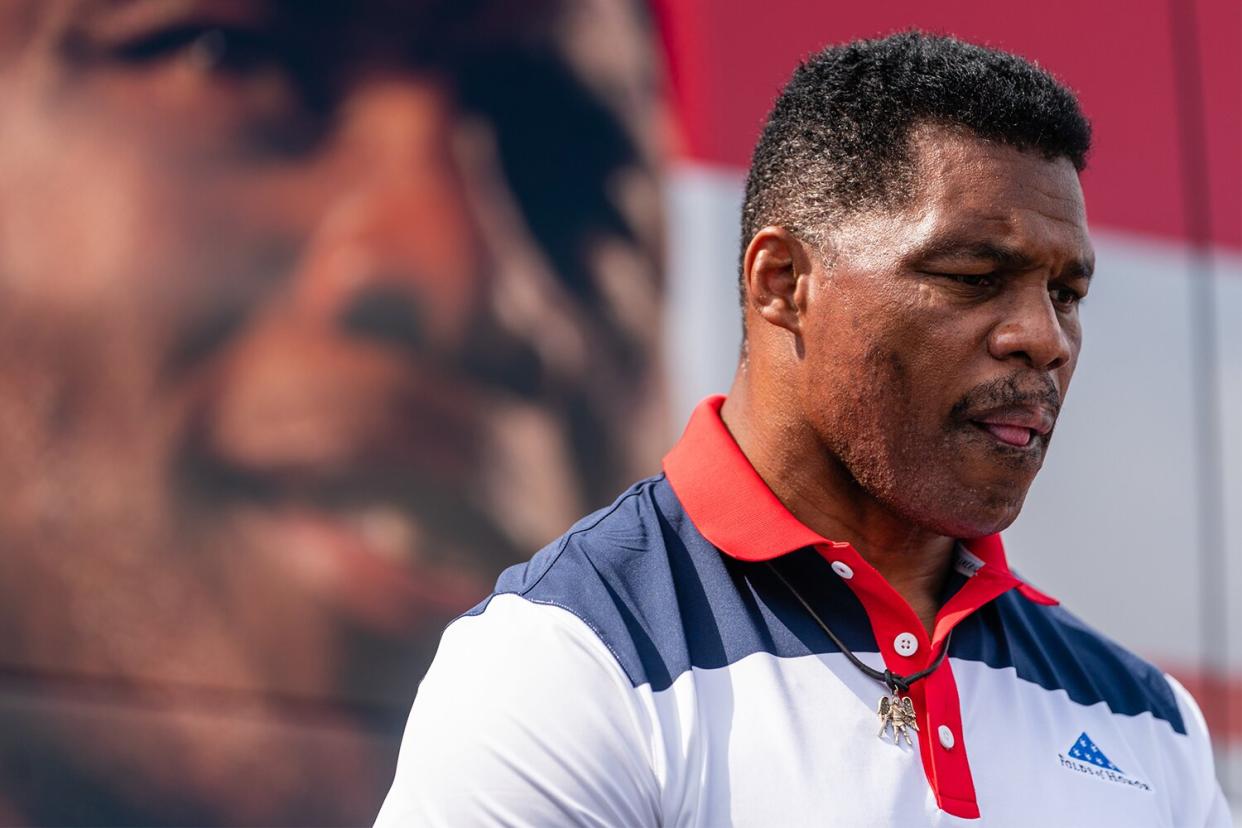 CARROLLTON, GA - OCTOBER 11: Georgia Republican Senatorial candidate Herschel Walker is seen at a campaign event on October 11, 2022 in Carrollton, Georgia. Walker is running for election against Senator Rev. Raphael Warnock (D-GA). (Photo by Elijah Nouvelage/Getty Images)