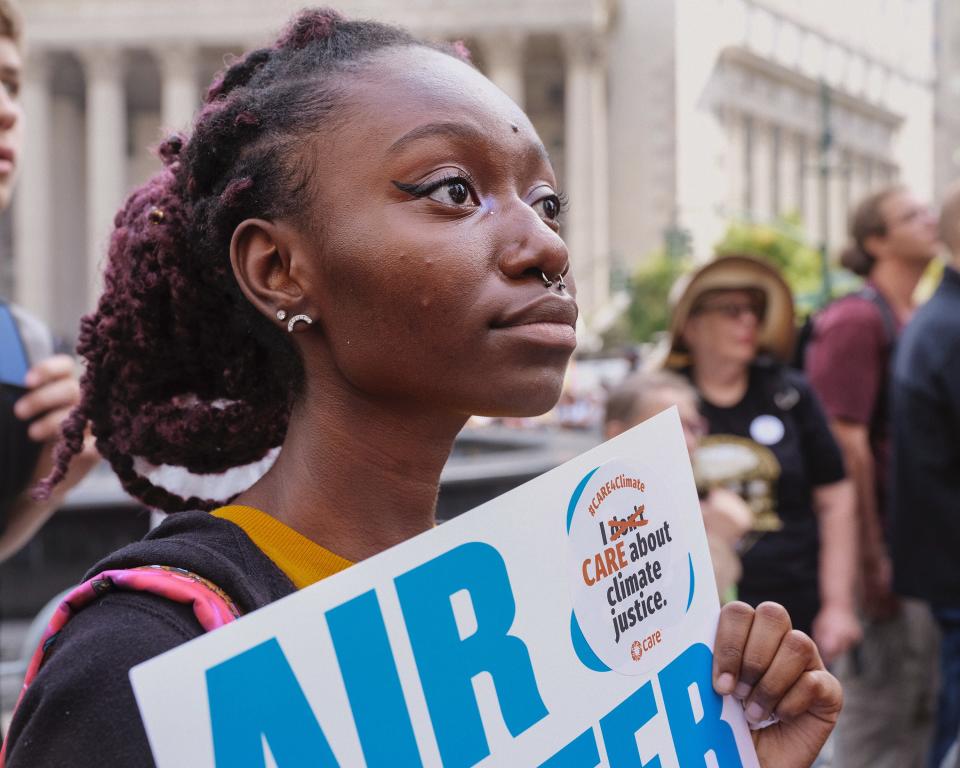 Nalyejah Meyers, Climate Strike, Foley Square, New York City, September 20, 2019.