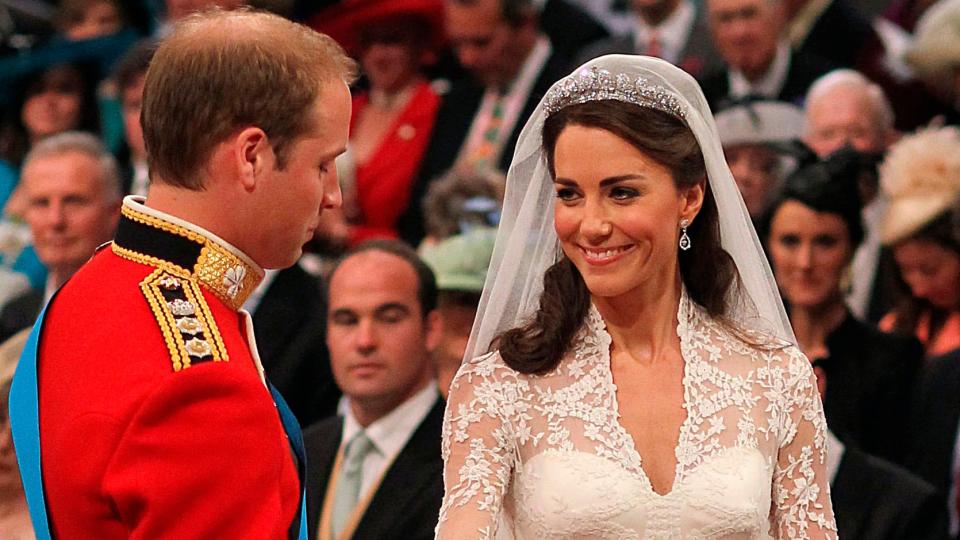 Prince William and Catherine Middleton exchange vows during their Royal Wedding