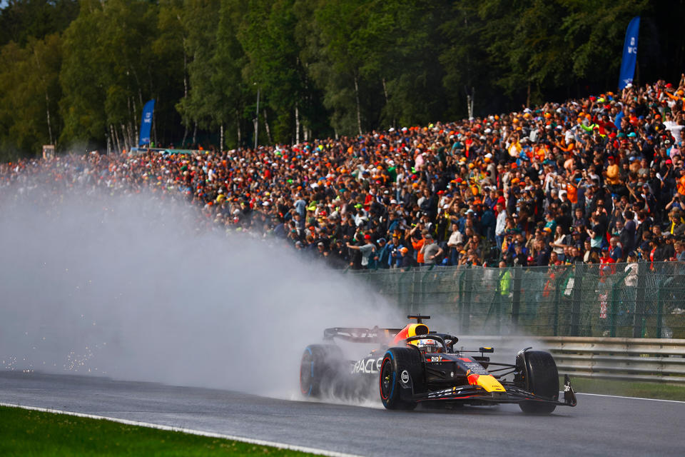 Max Verstappen在29日的衝刺賽中，雨中競速仍獲得衝刺賽冠軍。（圖片來源：Red Bull提供）