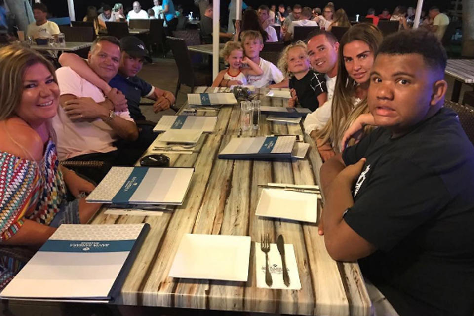 All smiles: Katie Price with her family on holiday in Cyrpus: Instagram/ Katie Price