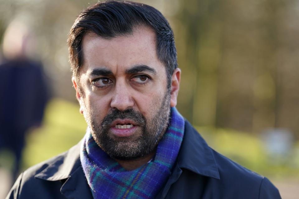 Humza Yousaf is ‘considering resigning’ in the face of a no confidence vote set to take place this week, senior SNP sources said (PA Wire)
