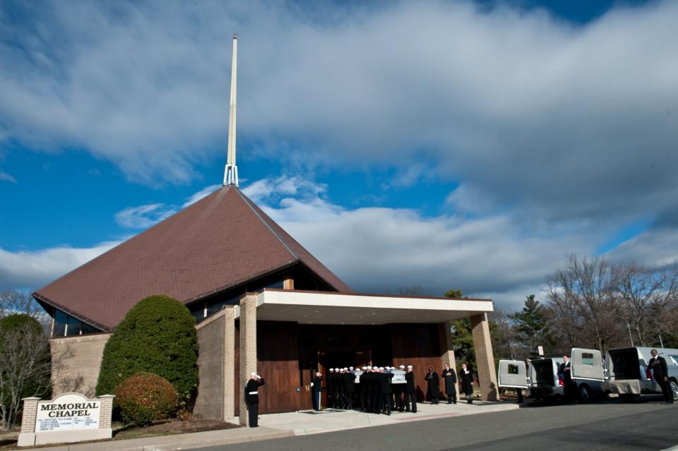 Chapel by Arlington National Cemetery (Fort Myer, Virginia)
In addition to regular services, the chapel—next to Arlington National Cemetery—is used for military funeral services led by a chaplain and is an excellent example of timeless design with its spire and shapely roof.