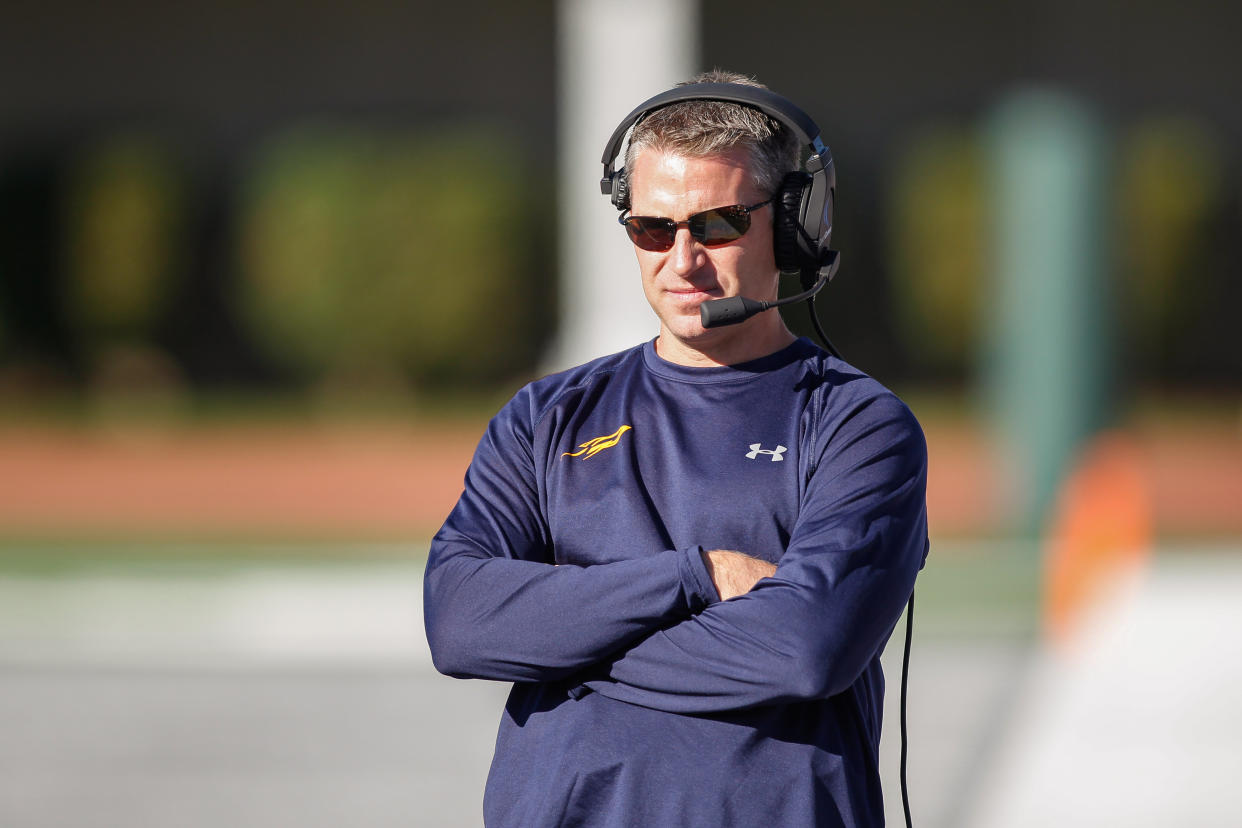 Toledo coach Jason Candle looks on during a game against Eastern Michigan. (Scott W. Grau/Getty Images)