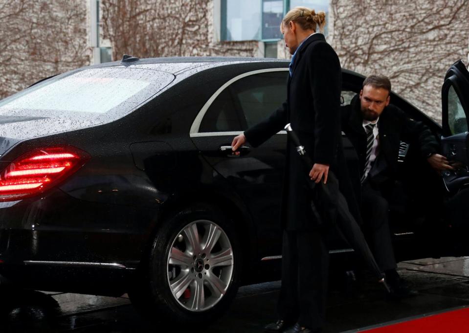 Prime Minister Theresa May got locked in her car in Berlin (REUTERS)