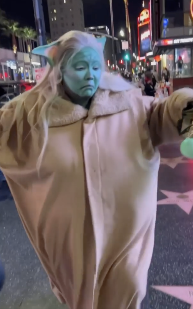 Lizzo Dressed Up As Baby Yoda From The Mandalorian And Posed For Selfies  With Strangers Looking Unrecognizable