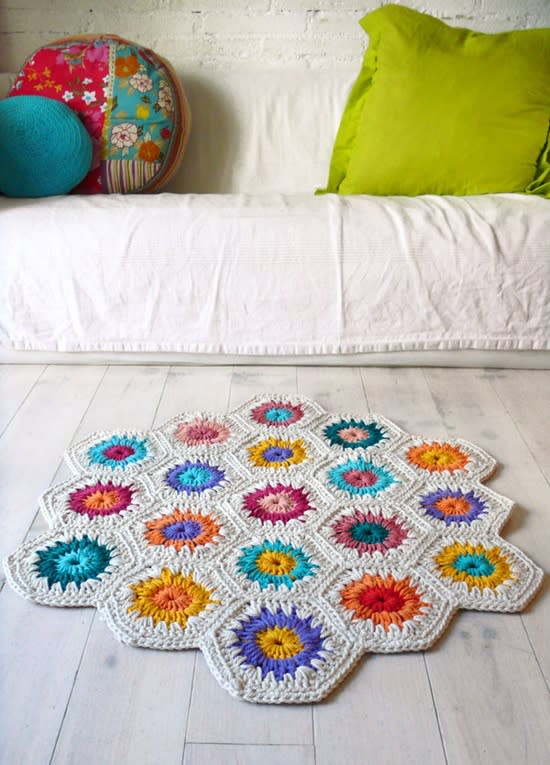 Crochet Hexagon Rug