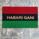 <p><strong>7SymbolsofKwanzaa</strong></p><p>etsy.com</p><p><strong>$22.09</strong></p><p>Greet your guests at the door with this handmade 20-inch by 30-inch Pan-African flag doormat, which is printed with the phrase "<em>Habari Gani</em>," a Swahili term meaning "What is the news?" </p>
