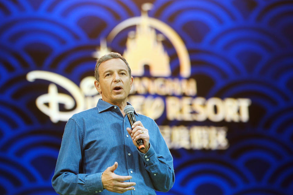 Disney's Chief Executive Officer Bob Iger holds a news conference at Shanghai Disney Resort as part of the three-day Grand Opening events in Shanghai, China, June 15, 2016. REUTERS/Aly Song