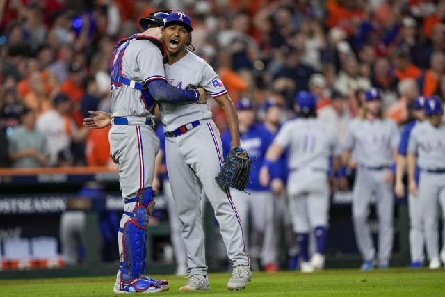 Rangers build big early lead off Valdez, hold on for 5-4 win over Astros to  take 2-0 lead in ALCS – KGET 17