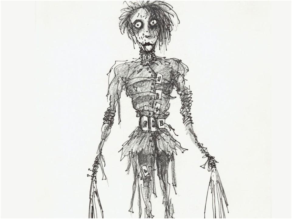 Edward Scissorhands Tim Burton drawing