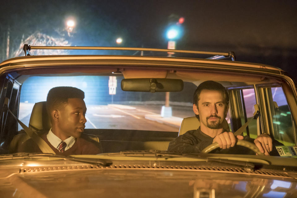 <p>Niles Fitch as Randall and Milo Ventimiglia as Jack in NBC’s <i>This Is Us</i>.<br> (Photo: Ron Batzdorff/NBC) </p>