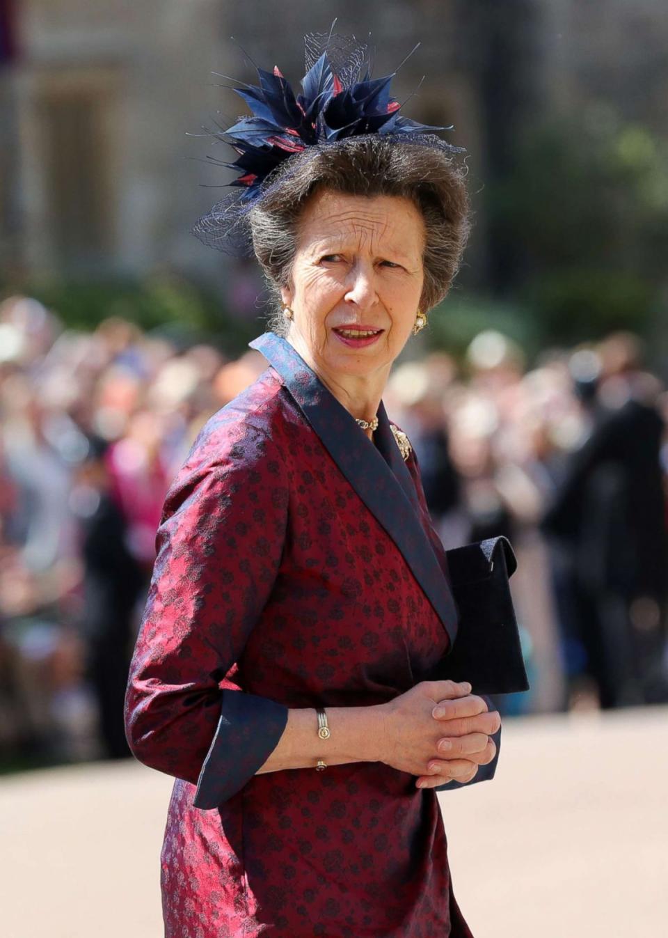 PHOTO: Princess Anne arrives at St George's Chapel at Windsor Castle before the wedding of Prince Harry to Meghan Markle, May 19, 2018, in Windsor, England. (Gareth Fuller/Getty Images)