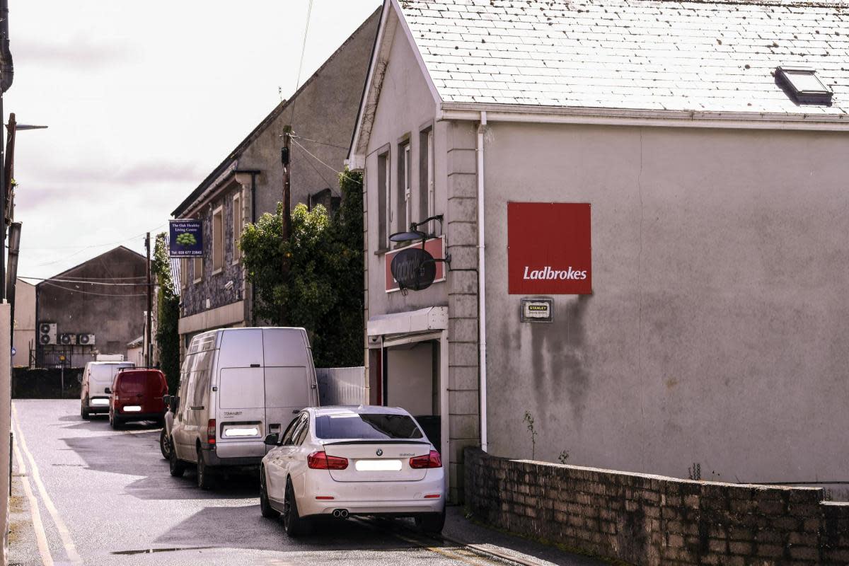 Ladbrokes, Lisnaskea, was targetted in an armed robbery on Sunday. <i>(Image: John McVitty.)</i>