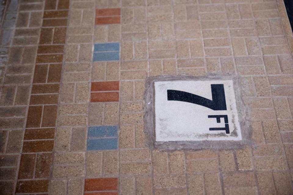 Tile from the former swimming pool, including depth markers, were preserved and incorporated into some of the new apartments constructed during the renovation of the former YMCA building, now the Y Lofts. The pool was filled in to maximize space for apartments.