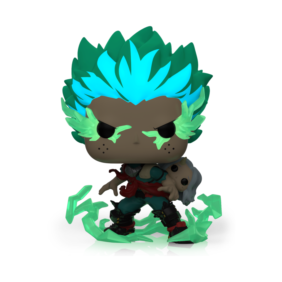 A glow in the dark Funko figure of Deku