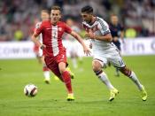 Emre Can (r) feierte gegen Polen sein Debüt in der A-Nationalmannschaft. Foto: Federico Gambarini