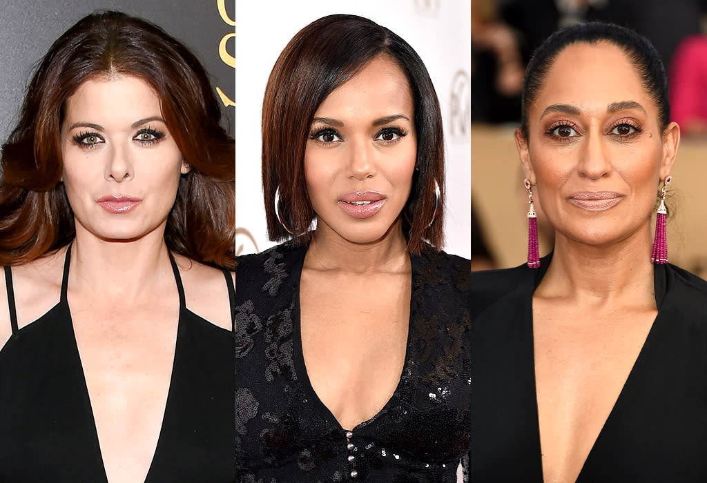 Debra Messing, Kerry Washington, and Tracee Ellis Ross were among the famous folks who shared Coretta Scott King’s letter on social media. (Photos: AP Images)