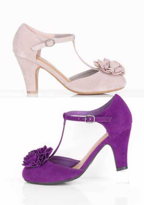 Rosette T-Strap Heel