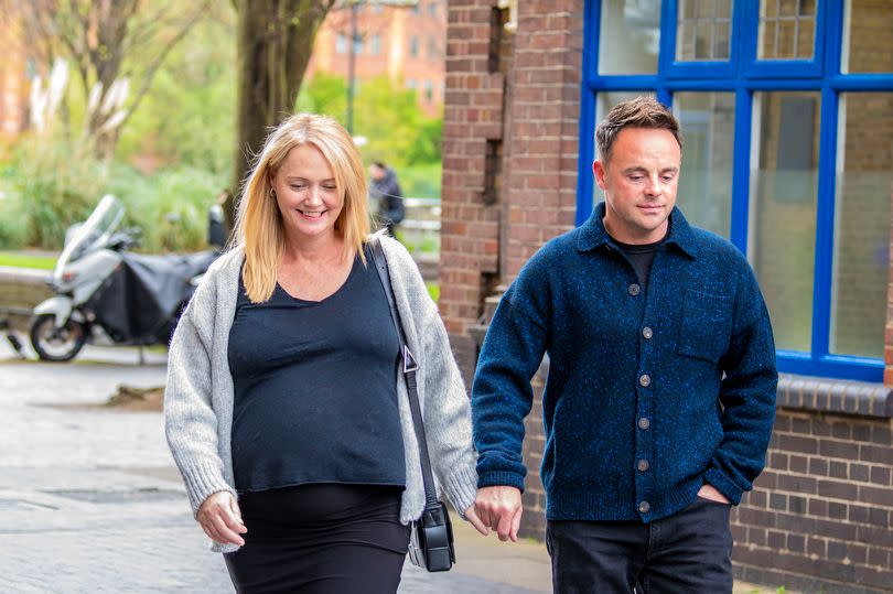 Anne-Marie and Ant were in great spirits as they held hands whilst crossing the street