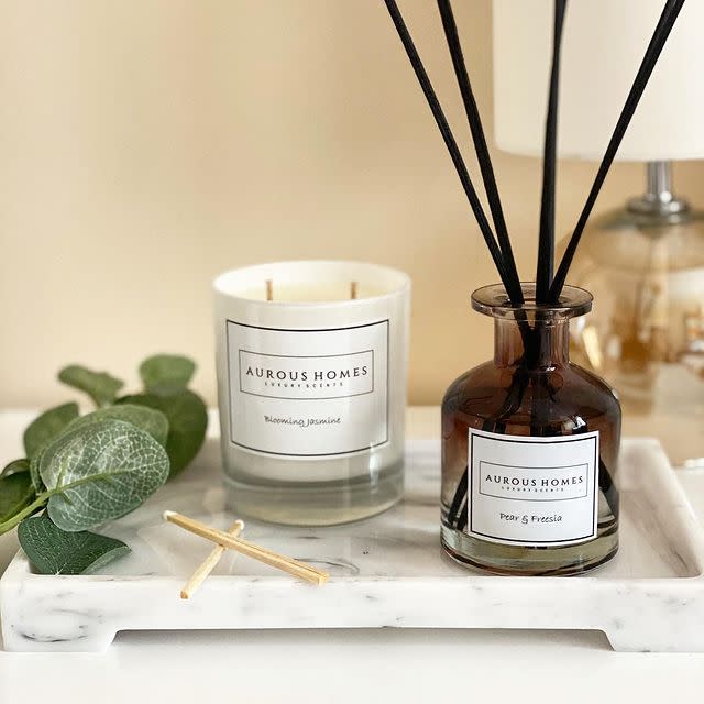 <p>Founded in London in 2019, Aurous Homes create long lasting luxury scents for the home, through soy wax candles and fragrant diffusers - perfect for adding to any room in your home. Smells include Blooming Jasmine and Tropical Island.</p><p><a class="link " href="http://www.auroushomes.co.uk/" rel="nofollow noopener" target="_blank" data-ylk="slk:SHOP NOW;elm:context_link;itc:0;sec:content-canvas">SHOP NOW</a><br></p><p><strong>Like this article? <a href="https://hearst.emsecure.net/optiext/optiextension.dll?ID=nPTl681bgeiKhoMTpW31pzPluR1KbK8iYdv56%2BzY5rdcCoNqPYqUsTx_%2BXEjZKPdzGeMe03lZk%2B1nA" rel="nofollow noopener" target="_blank" data-ylk="slk:Sign up to our newsletter;elm:context_link;itc:0;sec:content-canvas" class="link ">Sign up to our newsletter</a> to get more articles like this delivered straight to your inbox.</strong></p><p><a class="link " href="https://hearst.emsecure.net/optiext/cr.aspx?ID=XWcX9nJNKD5cwayLSvHaiX8%2BrTbeG%2B2ITl5Cggu1nIJkSdR7dtz4UJ3HsqKHRhpCTSFrDuvbdNAgXr" rel="nofollow noopener" target="_blank" data-ylk="slk:SIGN UP;elm:context_link;itc:0;sec:content-canvas"><strong>SIGN UP</strong></a></p><p><a href="https://www.instagram.com/p/CC0ef_lJY3-/" rel="nofollow noopener" target="_blank" data-ylk="slk:See the original post on Instagram;elm:context_link;itc:0;sec:content-canvas" class="link ">See the original post on Instagram</a></p>