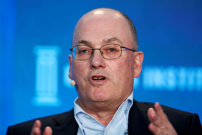 FILE PHOTO: Steven Cohen, Chairman and CEO of Point72 Asset Management, speaks at the Milken Institute Global Conference in Beverly Hills