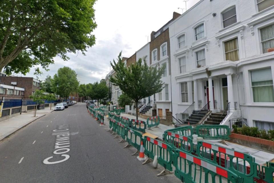 <p>Corwnal Crescent where police were called to reports of gunfire</p> (Google Street View)