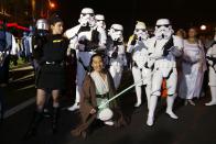 <p>Lightsabers are the go-to Halloween accessory this year. The popularity of <em>Star Wars</em> costumes reach a new peak this year thanks to the release of the <em>Star Wars: Episode III–Revenge of the Sith. </em></p>