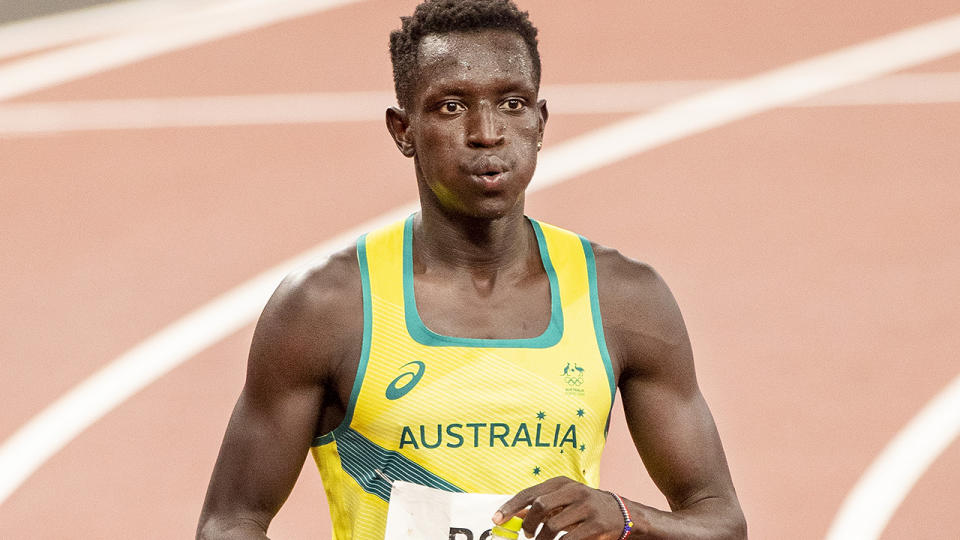 Peter Bol, pictured here in action at the Tokyo Olympics.