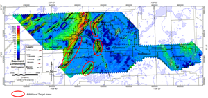 Figure 1 Target corridors at the East Preston Uranium Project, Western Athabasca Basin Saskatchewan