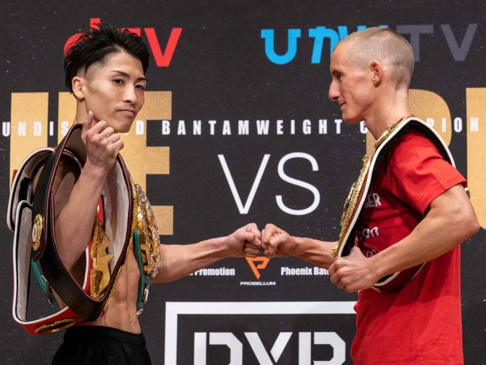 Naoya Inoue (left) and Paul Butler will clash to crown an undisputed bantamweight champion (AFP via Getty Images)