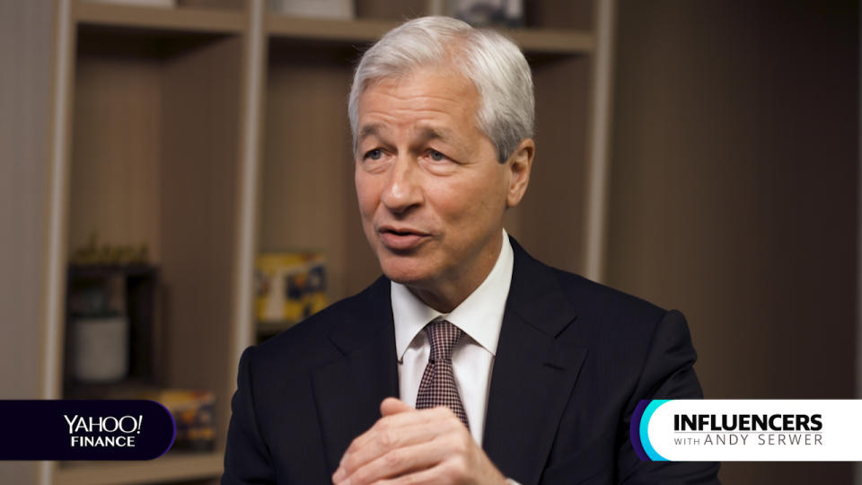 Jamie Dimon being interviewed for "Influencers."