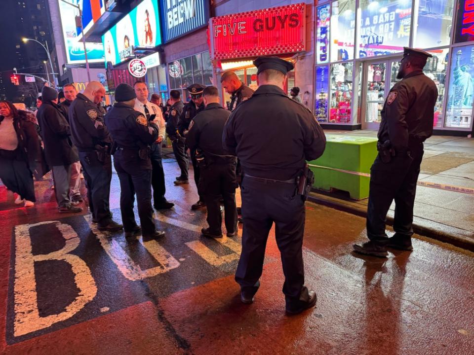 Despite the recent spate of migrant crime, Mayor Adams insisted Times Square “is safe.” Peter Gerber