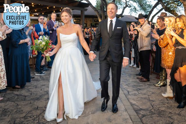 <p>Joey Carman</p> Chris Harrison and Lauren Zima celebrate their second wedding in Austin, Texas.