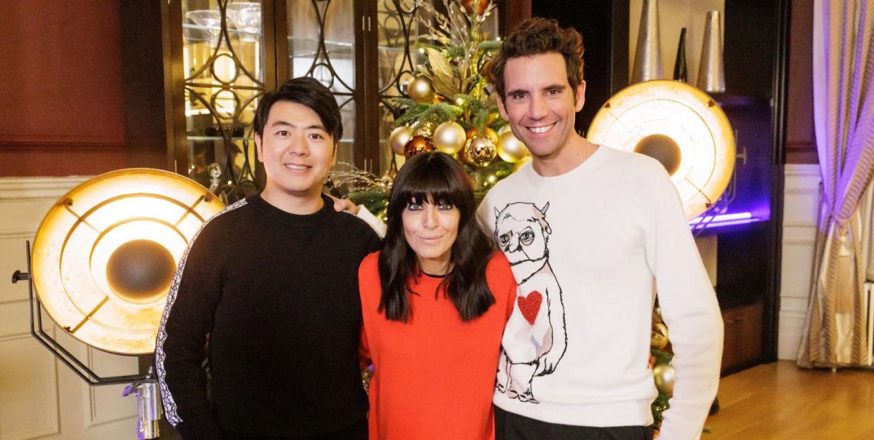 claudia winkleman, mika and lang lang, the piano christmas special 2023